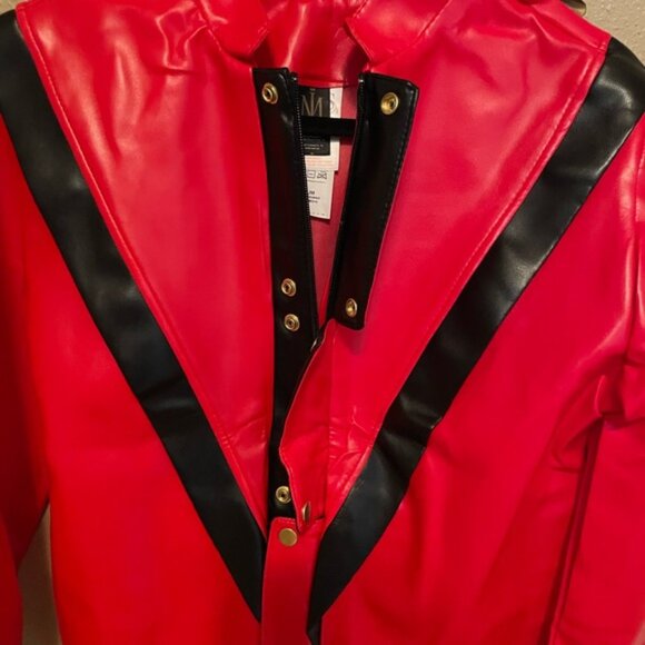 Michael Jackson MJ Charades THRILLER Jacket Red and Black Mens Medium - Picture 2 of 16